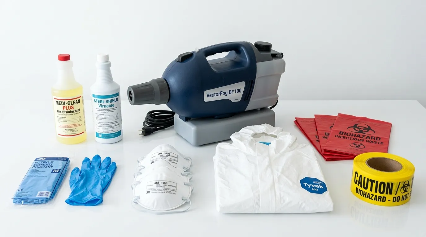 Professional biohazard remediation crew working in Hawai'i Kai